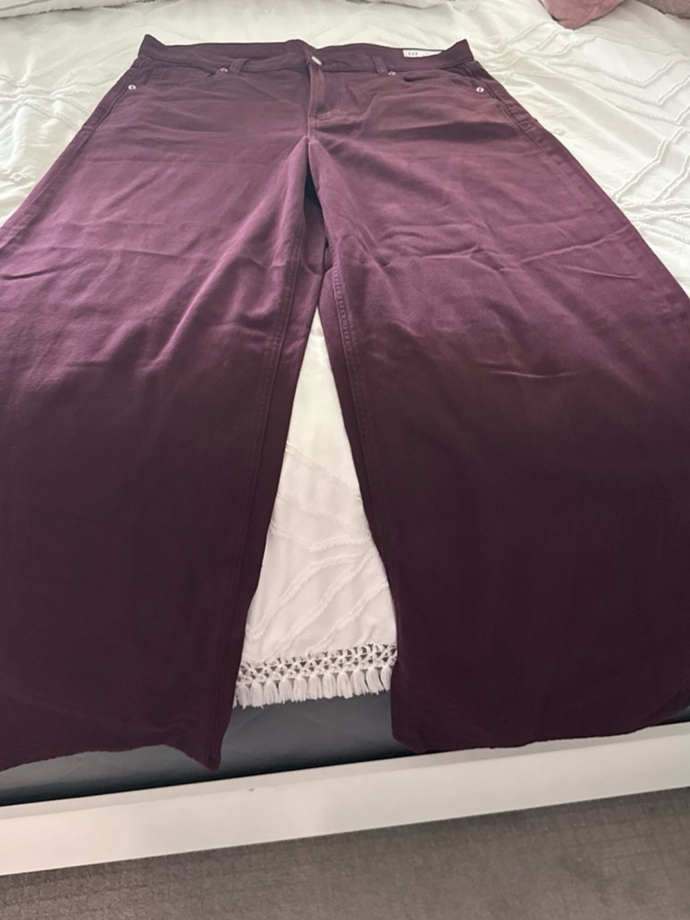 GAP Wide Leg Jeans in Deep Plum